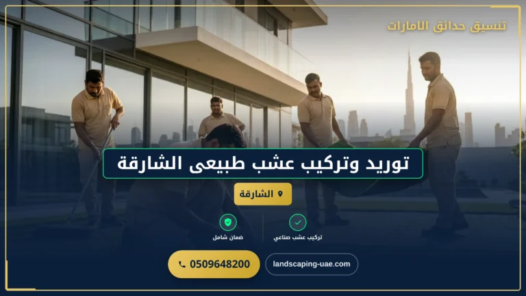 توريد وتركيب عشب طبيعى الشارقة